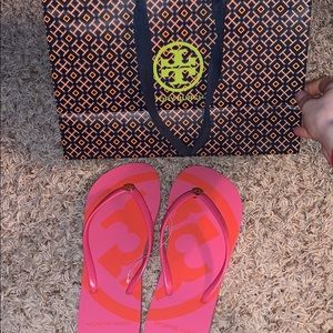 Brand new Tory Burch flip flops